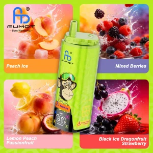 Fumot ECO 4in1 80K Peach Ice & Mixed Berries & Lemon Peach Passionfruit & Black Ice Dragonfruit Strawberry
