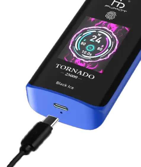 Fumot Tornado 25000 Ladeanschluss